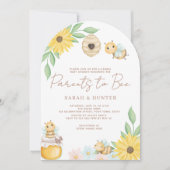 親へビー水カラー(昆虫)マルハナバチ赤ちゃんシャワー 招待状 (正面)