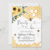 親へ蜂蜜ビーテーマ赤ちゃんシャワー 招待状 (正面)