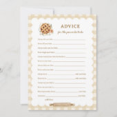 親をカードにするパイ赤ちゃんシャワーアドバイス 招待状 (正面)