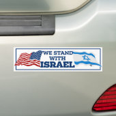 親イスラエル我々はイスラエルに味方する バンパーステッカー (車上)