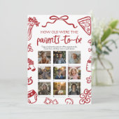 親イタリアンの試合の年齢を手書きで描いた 招待状 (スタンド正面)