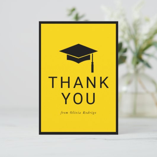 親エレガント友の感謝してい卒業カード ノートカード (スタンド正面)