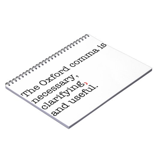 親オックスフォードのコンマ ノートブック (左側)