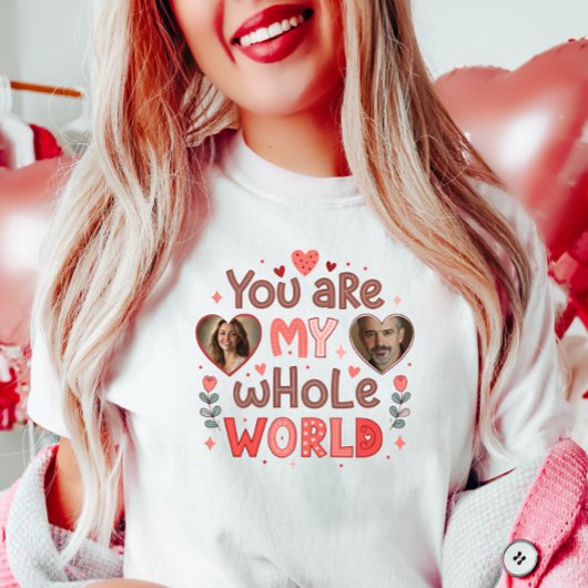 親カスタマイズ可能な写真、バレンタインカスタム写真 Tシャツ