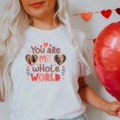 親カスタマイズ可能な写真、バレンタインカスタム写真 Tシャツ