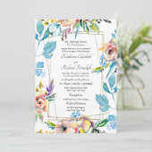 親カラフルフォーマルの出結婚身のフローラ 招待状 (スタンド正面)