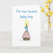 親カードからの最初の誕生日 カード (黄色い花)