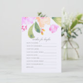 親カード用の水彩赤ちゃんシャワーアドバイス アドバイスカード (スタンド正面)