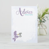 親カード用マーメイドベビーシャワーアドバイス 招待状 (スタンド正面)