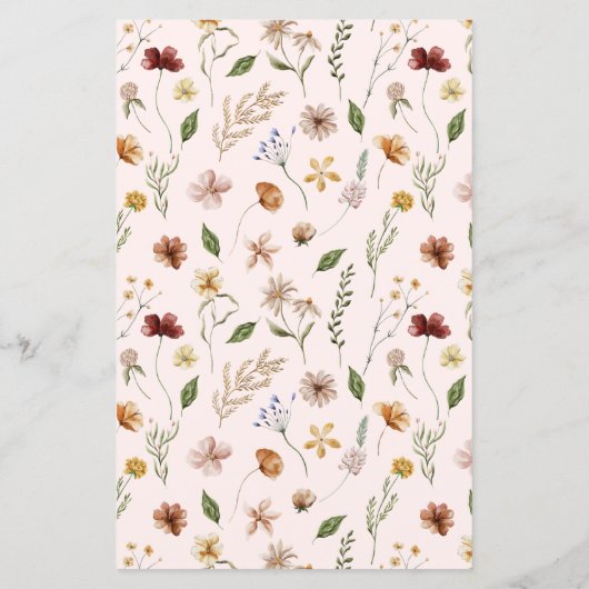 親カード用ワイルドフラワーベビーシャワーアドバイス (裏面)