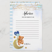 親ゲームのためのブルービー玉の赤ちゃんシャワーアドバイス (正面/裏面)