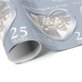 親シルバー結婚の記念写真年ラップ ラッピングペーパー (ロールコーナー)