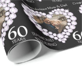 親ダイヤ結婚モンドのアニバーサリーフォトブラック ラッピングペーパー (ロールコーナー)
