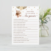 親テディベアのカードをどれだけ知っているか 招待状 (スタンド正面)