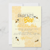 親ハニーコーム赤ちゃんシャワー招待状 招待状 (正面)