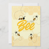 親ハニーコーム赤ちゃんシャワー招待状 招待状 (裏面)