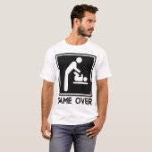 親パパのための新生児上のゲーム Tシャツ (正面フル)