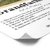 親パーソナライズされた孫の日の贈り物 ポスター (角)