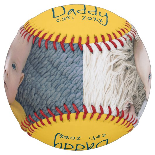 親パーソナライズされた父の日カスタムの一つ ソフトボール (正面)