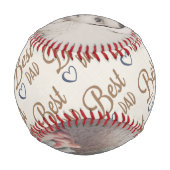 親パーソナライズされた父の日カスタムの一つ 野球ボール (裏面)