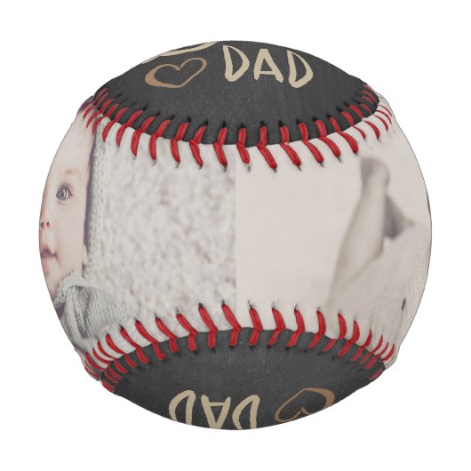 親パーソナライズされた父の日カスタムの一つ 野球ボール (正面)