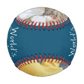 親パーソナライズされた父の日カスタムの一つ 野球ボール (裏面)