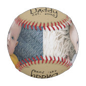 親パーソナライズされた父の日カスタムの一つ 野球ボール (正面)