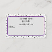 親ビジネス連絡カード 名刺 (裏面)