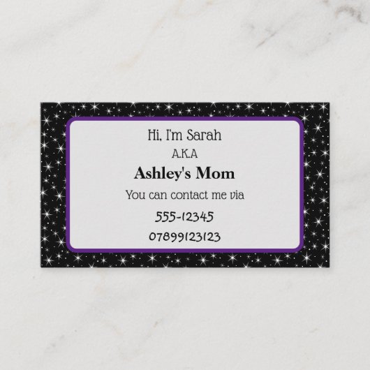 親ビジネス連絡カード 名刺 (正面)