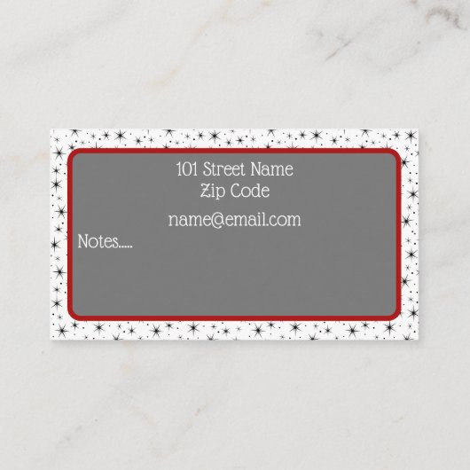 親ビジネス連絡カード 名刺 (裏面)