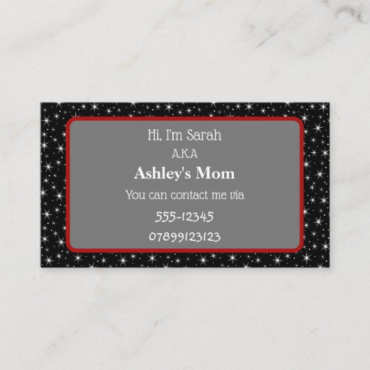 親ビジネス連絡カード 名刺 (正面)