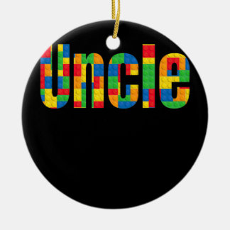 親ブリックマスタービルダー建物ブロックの叔父 セラミックオーナメント