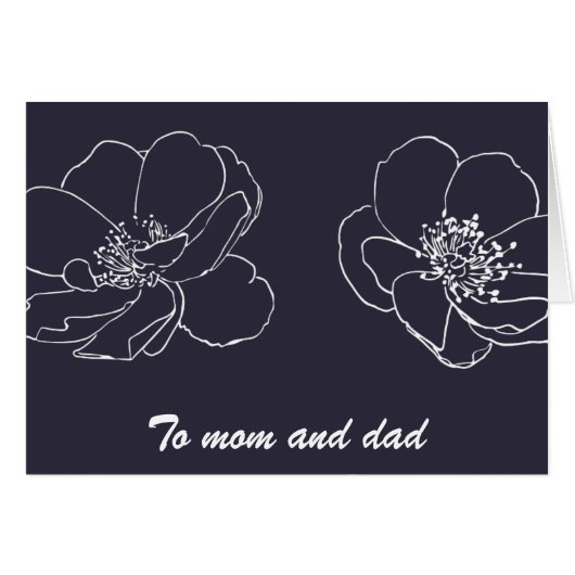 親ママとパパ結婚の感謝 (正面横)