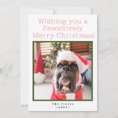 親メリー情カスタム的なペット犬の写真 シーズンカード (正面)