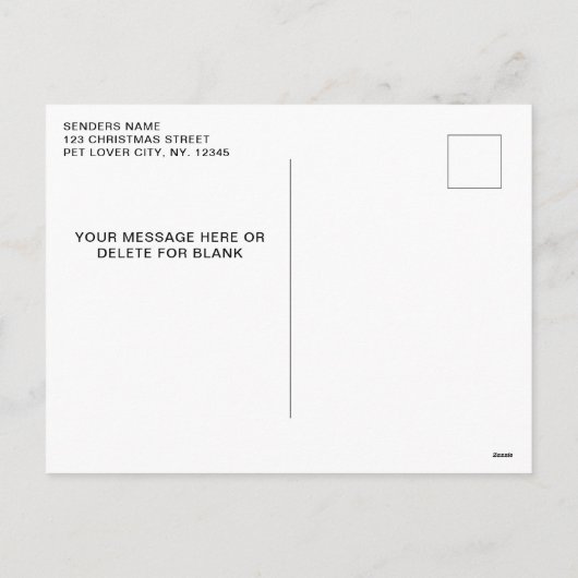 親メリー気なカスタムペットドッグ写真クリスマス シーズンポストカード (裏面)