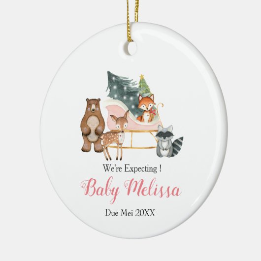 親モダンに会うウォータードロラー動物 セラミックオーナメント (左)