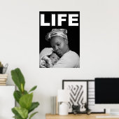 親ライフアフリカ系アメリカ人の母親とベビー ポスター (ホームオフィス)