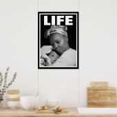 親ライフアフリカ系アメリカ人の母親とベビー ポスター (キッチン)