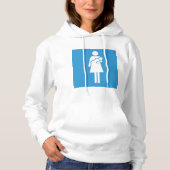 親ルームサインウォメンズフード付きスウェットシャツ パーカ (正面)