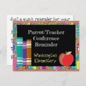 親先生の会議の黒板の郵便はがき ポストカード (正面/裏面)