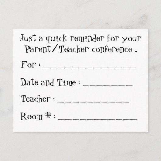 親先生の会議の黒板の郵便はがき ポストカード (裏面)