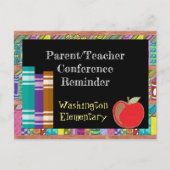 親先生の会議の黒板の郵便はがき ポストカード (正面)