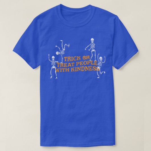 親切おもしろいなハローウィーで人をトリックまたは治療する Tシャツ (デザイン正面)