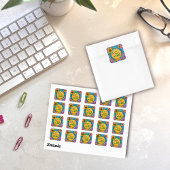 親切おもしろいに明るいフローラの優しさ スクエアシール