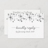 親切おもしろいに返信水玉模様結婚式RSVPカード 出欠カード (正面/裏面)