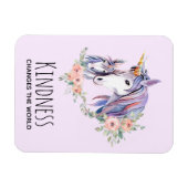 親切が世界の水の色を一変するユニコーン マグネット (横)