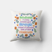 親切が人に力を貸している クッション (裏面)