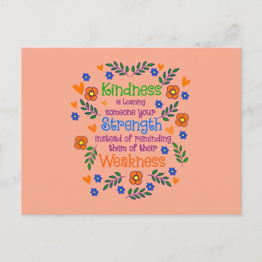 親切が人に力を貸している ポストカード (正面)