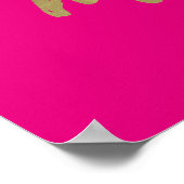 親切が問題ピンクと金ゴールドハート ポスター (角)