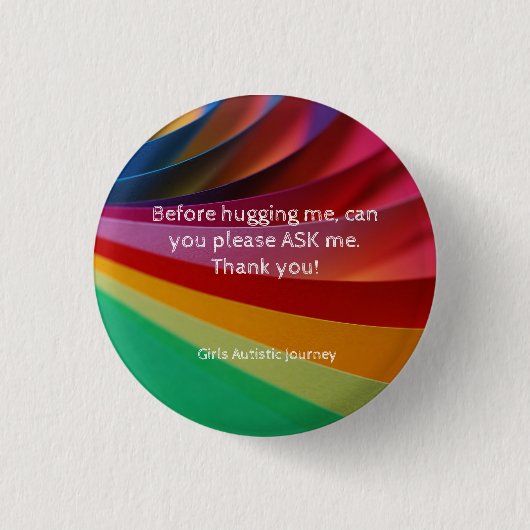 親切さと作られる、自閉症の認識度のバッジ 缶バッジ (正面)